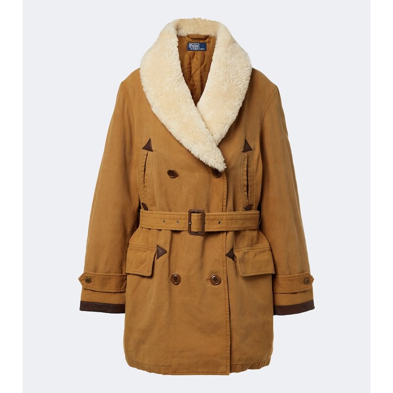 Polo Ralph Lauren Shearling-trimmed cotton coat