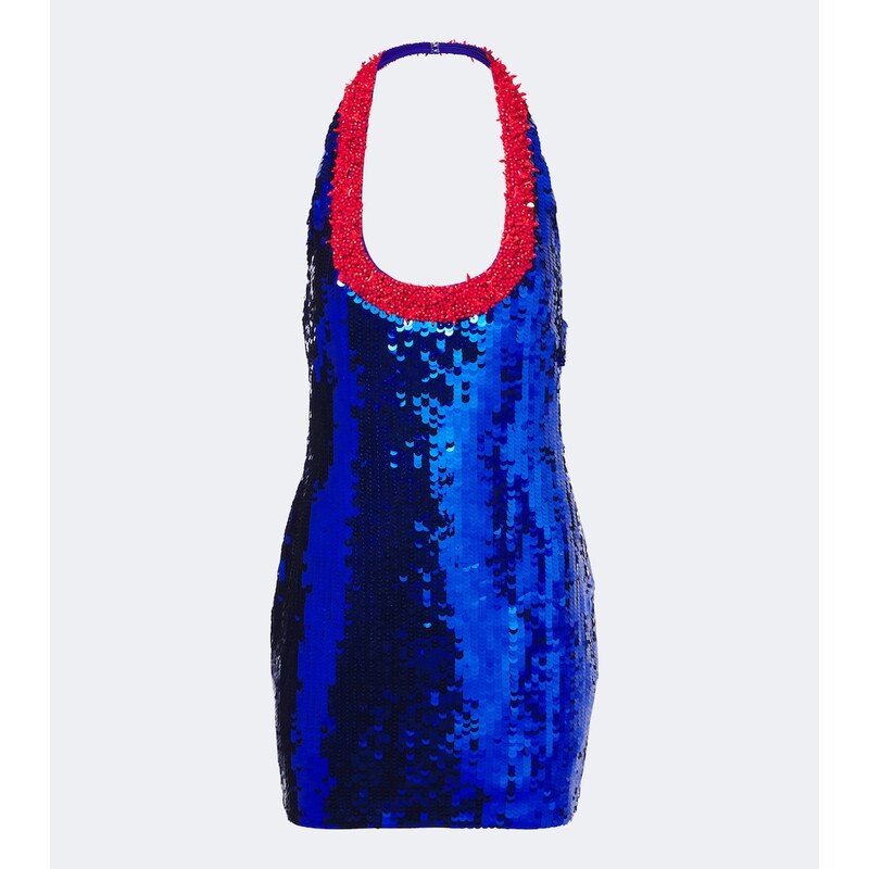 Retrofete RetrofÃªte Lunexa embellished halterneck minidress