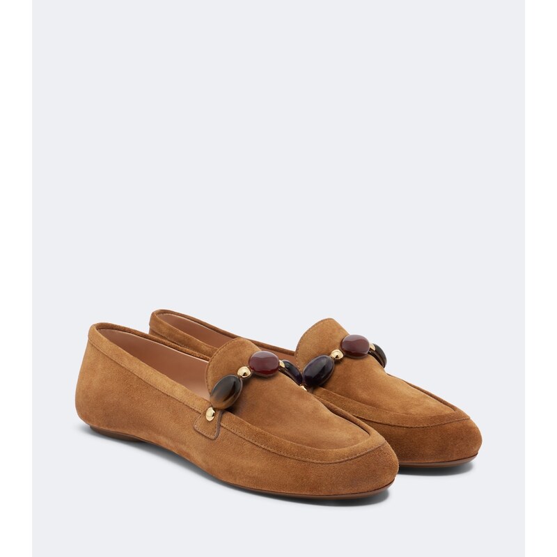 Gianvito Rossi Embellished suede loafers