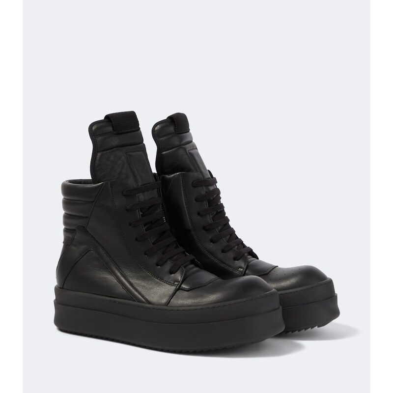 Rick Owens Mega Bumper Geobasket leather sneakers