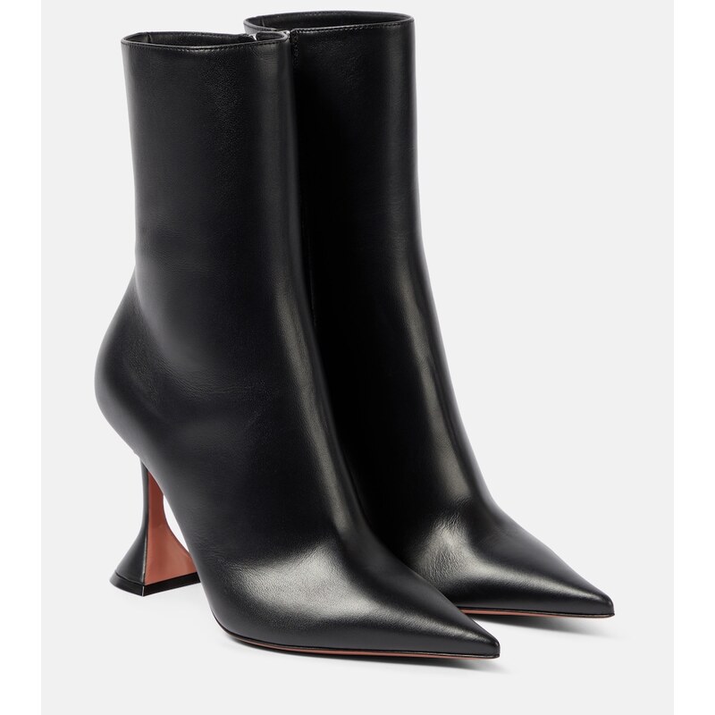Amina Muaddi Giorgia 95 leather ankle boots