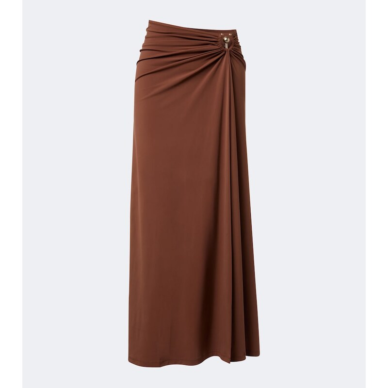 Christopher Esber Pierced Orbit gathered jersey maxi skirt