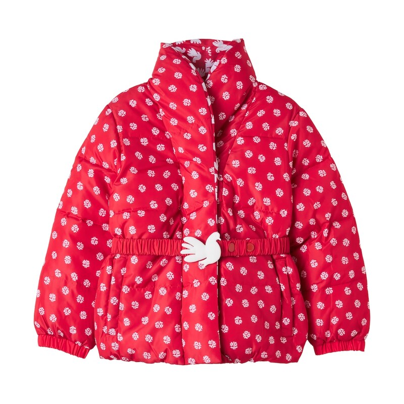Stella McCartney Kids Belted printed puffer jacket