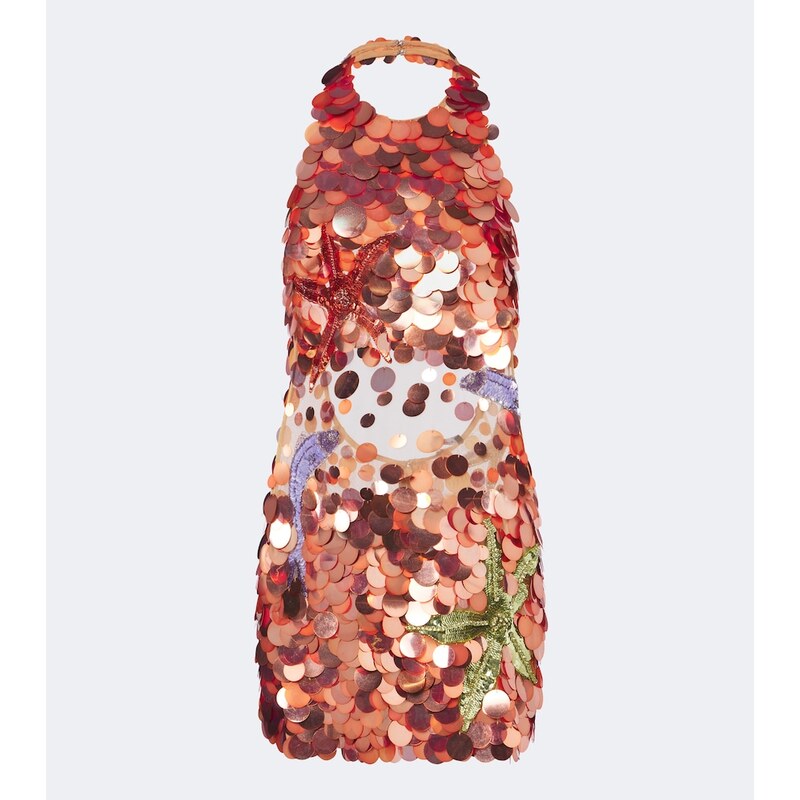Retrofete RetrofÃªte Dorothy embellished halterneck minidress