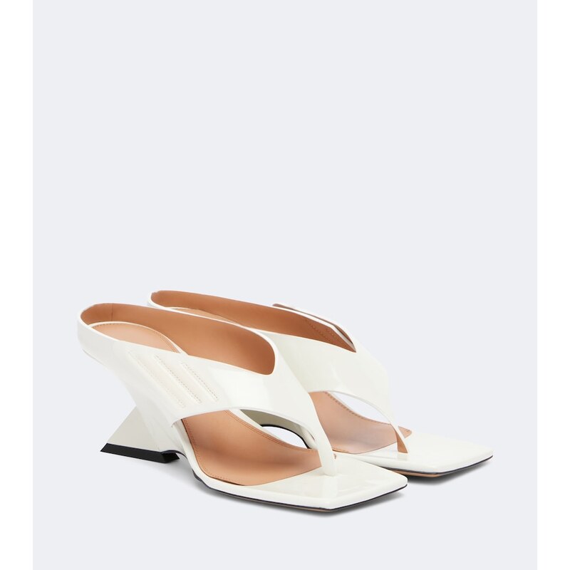 The Attico Cheope patent leather wedge sandals