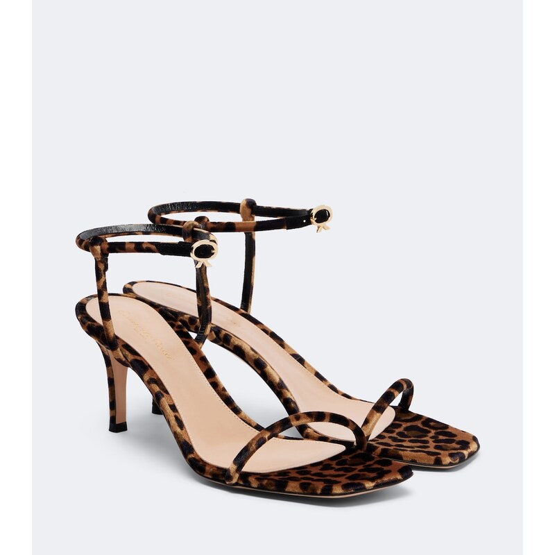 Gianvito Rossi Leopard print velvet sandals