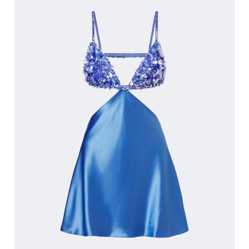 Retrofete RetrofÃªte Taliera embellished satin cut-out minidress