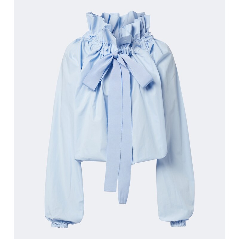 Patou Bow-detail cotton poplin blouse