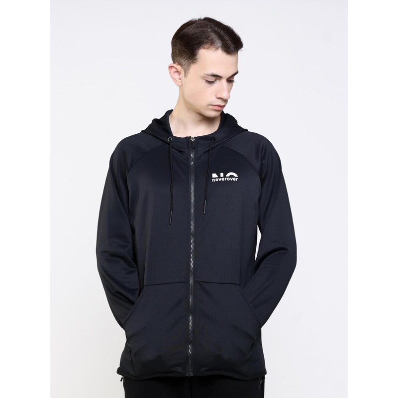 neverover Sportovní bunda Core Zipup Hoodie černá