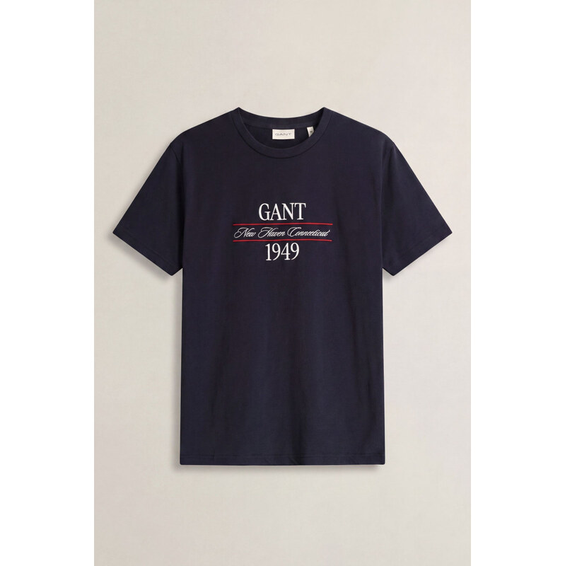 TRIČKO GANT GRAPHIC SS T-SHIRT EVENING BLUE