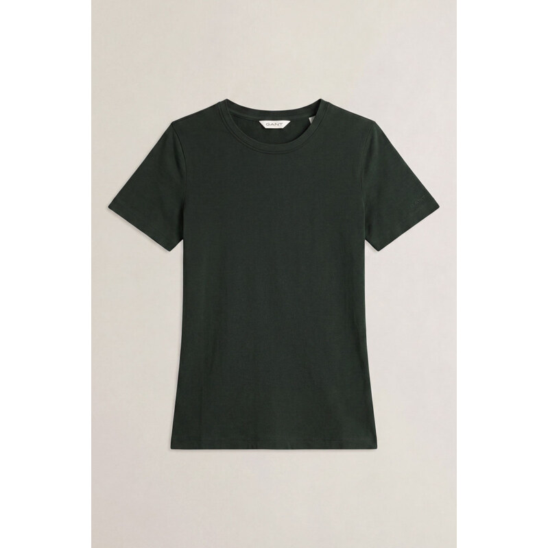 TRIČKO GANT LIGHT COTTON SS T-SHIRT MOSSY GREEN