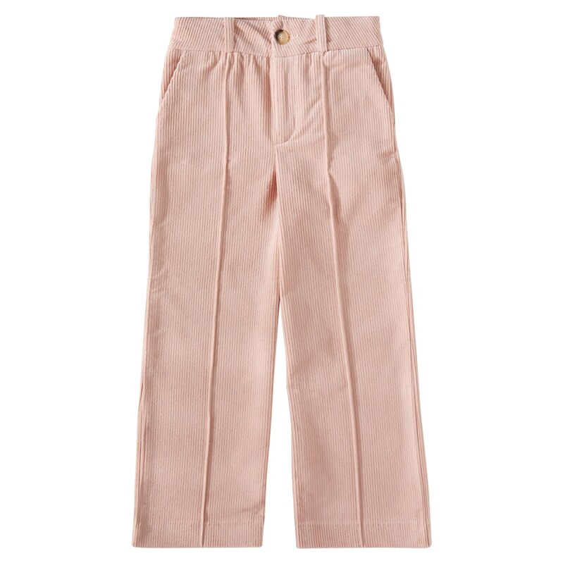 Chloé Kids Cotton velvet straight pants