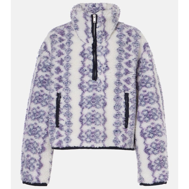 Marant Etoile Marie printed teddy half-zip sweater
