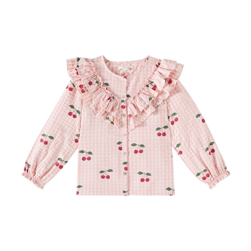 Konges Sløjd Kim ruffled printed cotton blouse