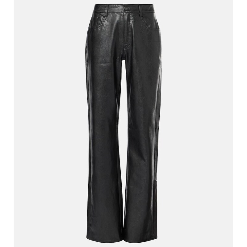 7 For All Mankind Tess high-rise faux leather straight pants