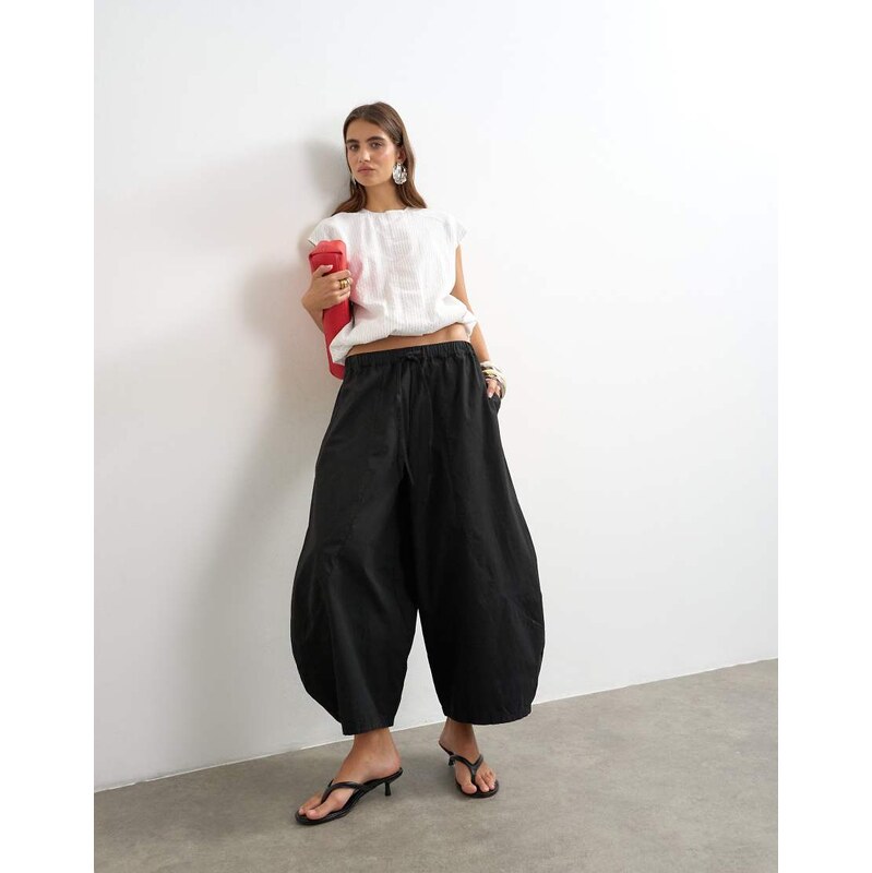 Topshop techy horseshoe trouser in black