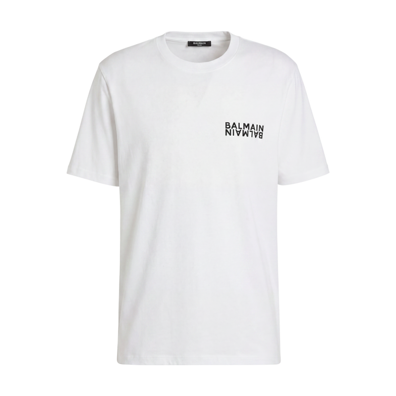 BALMAIN Mirror Logo White tričko