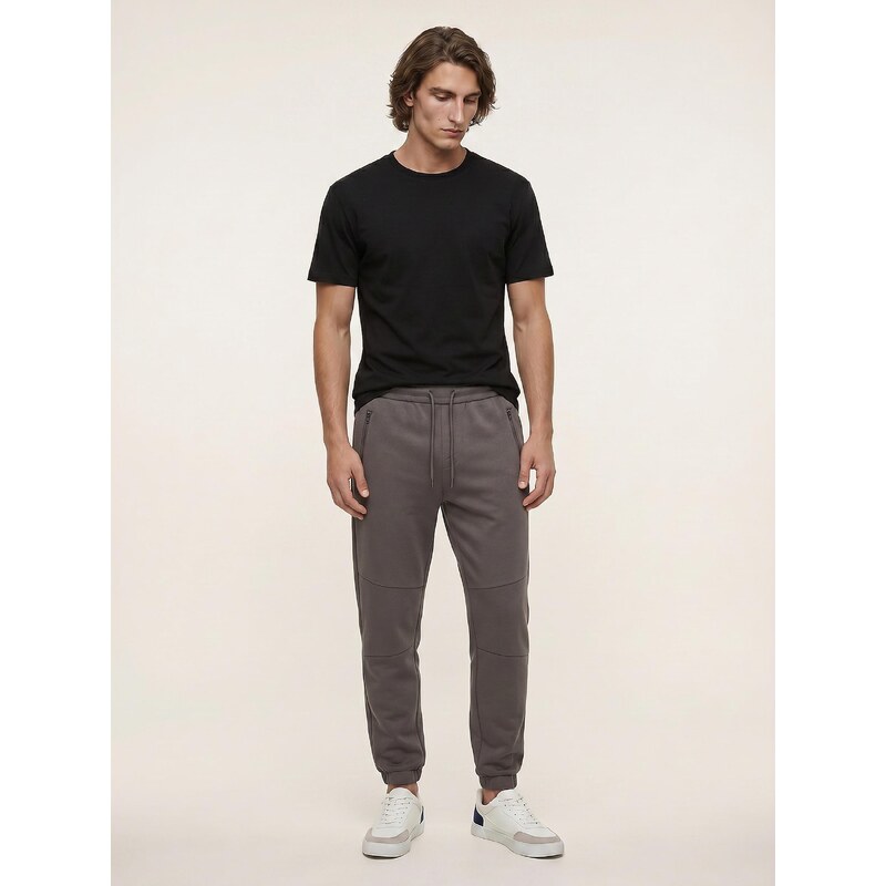 Sinsay - Slim fit tepláky s příměsí viskózy - šedá