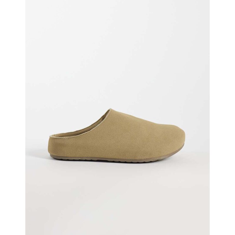 Glamorous mule clogs in taupe suedette-Neutral
