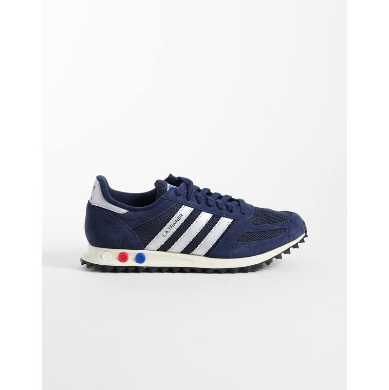 adidas Originals adidas Orginals LA trainers in navy and silver