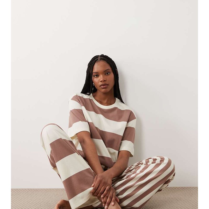 ASOS Tall ASOS DESIGN Tall multiway stripe oversized short
