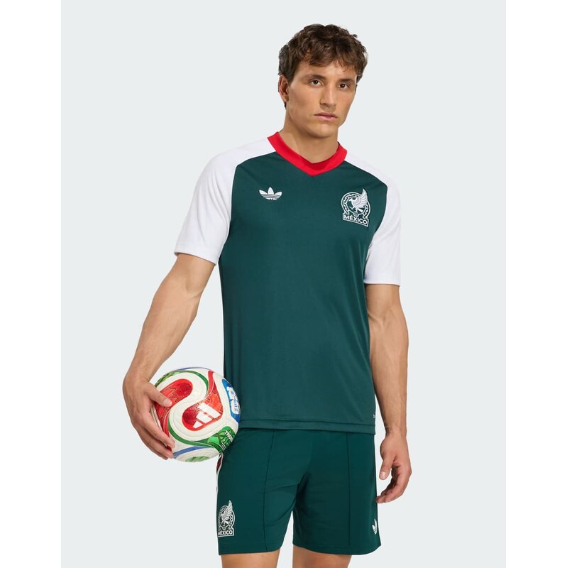 adidas performance Mexico 26 away pre match jersey in white /
