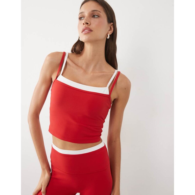 Abercrombie & Fitch YPB bra free double layer scoop neck tank