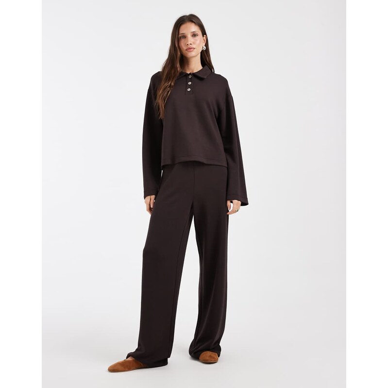 Vero Moda super soft tie waist wide leg jogger co-ord in