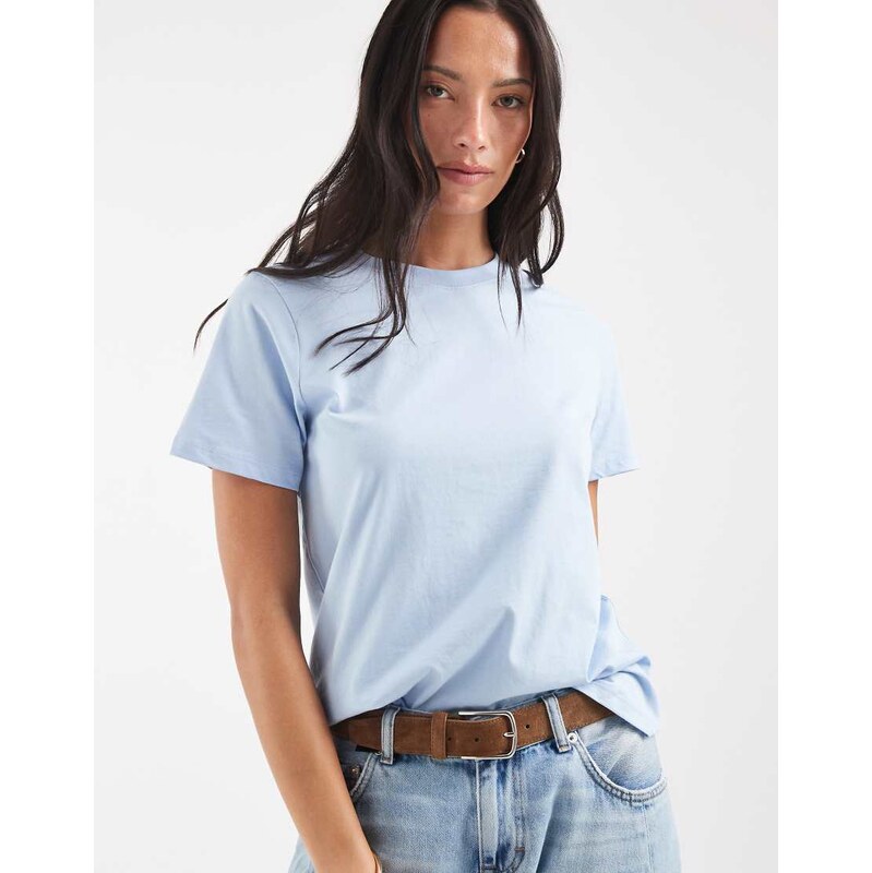 Pieces boxy t-shirt in pale blue - C BLUE