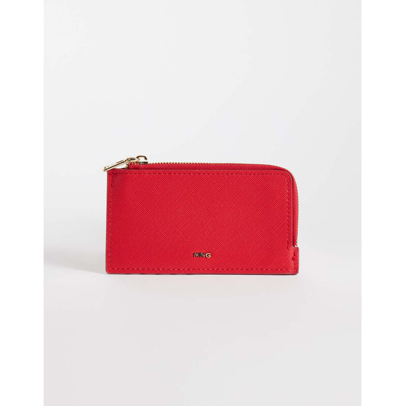 Mango long card holder in red