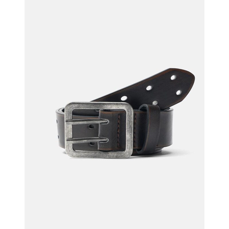 Pull&Bear Leather effect belt in brown