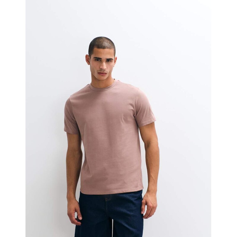 ASOS DESIGN heavyweight regular fit t-shirt in brown