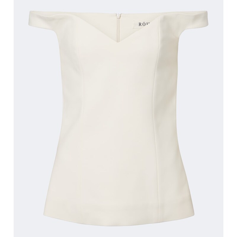 Dámské off-shoulder top v barvě krémové