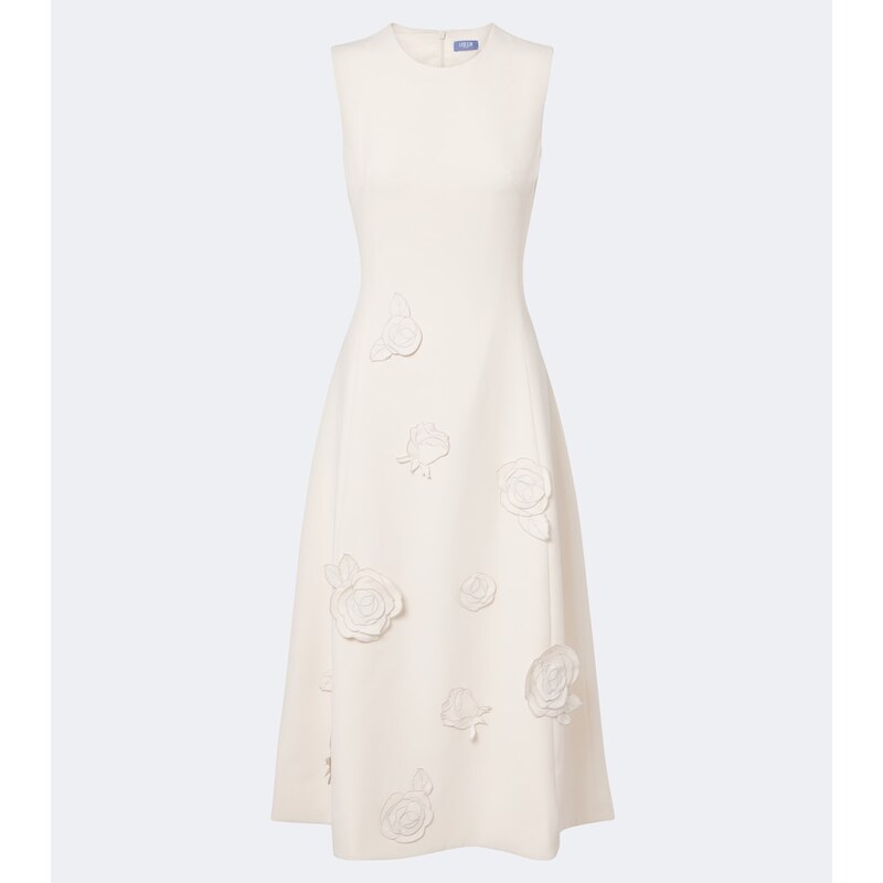 Leo Lin Floral-appliquÃ midi dress