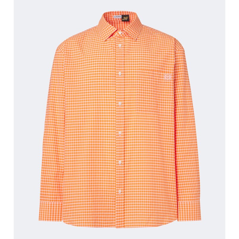 Loewe Checked cotton-blend shirt