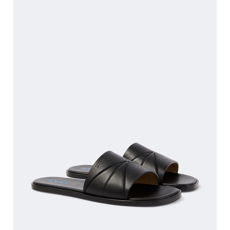 Loewe Origami leather slides