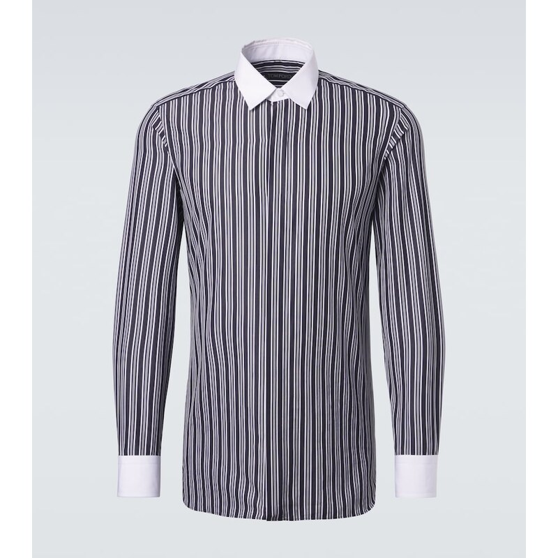 Tom Ford Striped cotton poplin shirt