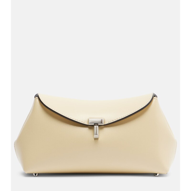 Toteme T-Lock Mini leather clutch