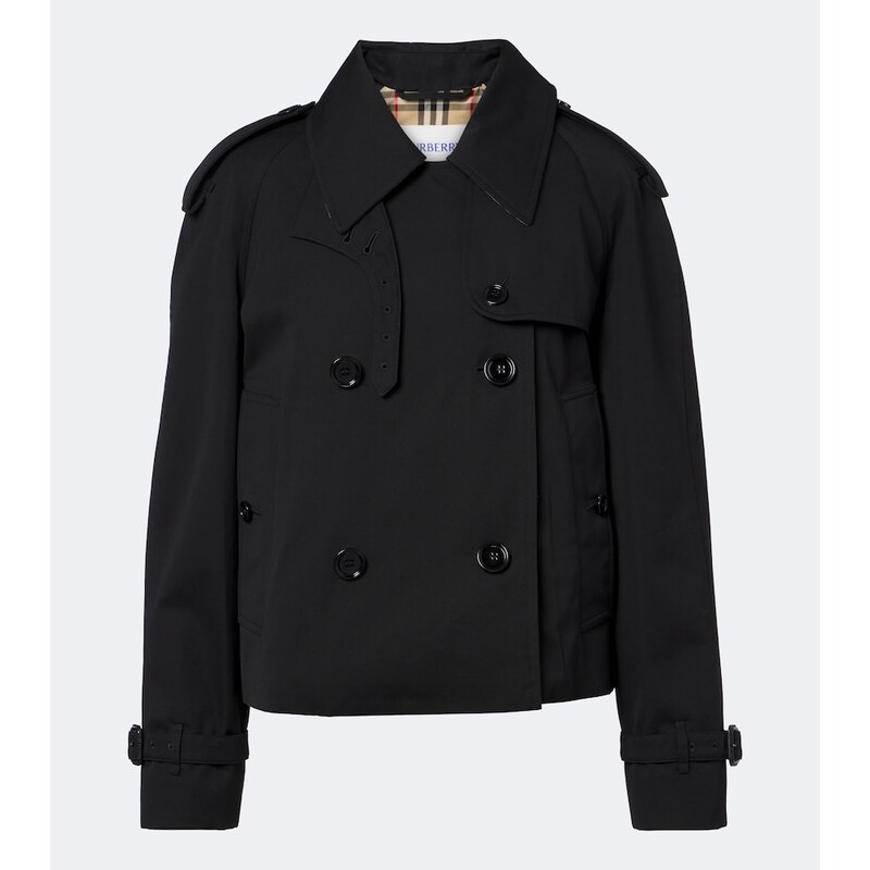Burberry Double-breasted cotton gabardine jacket