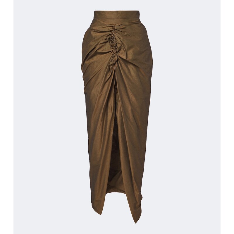 Vivienne Westwood Panther gathered cotton-blend maxi skirt