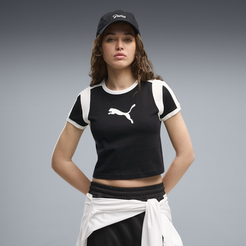 PUMA Graphic Slim Ringer Baby Tee Women