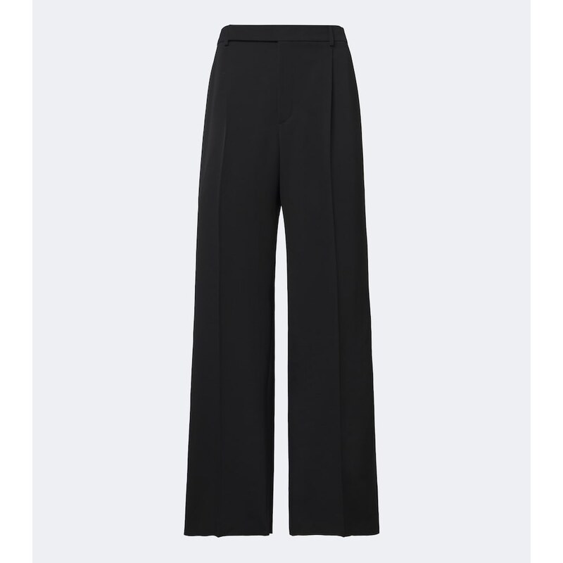 Saint Laurent Wool gabardine wide-leg pants