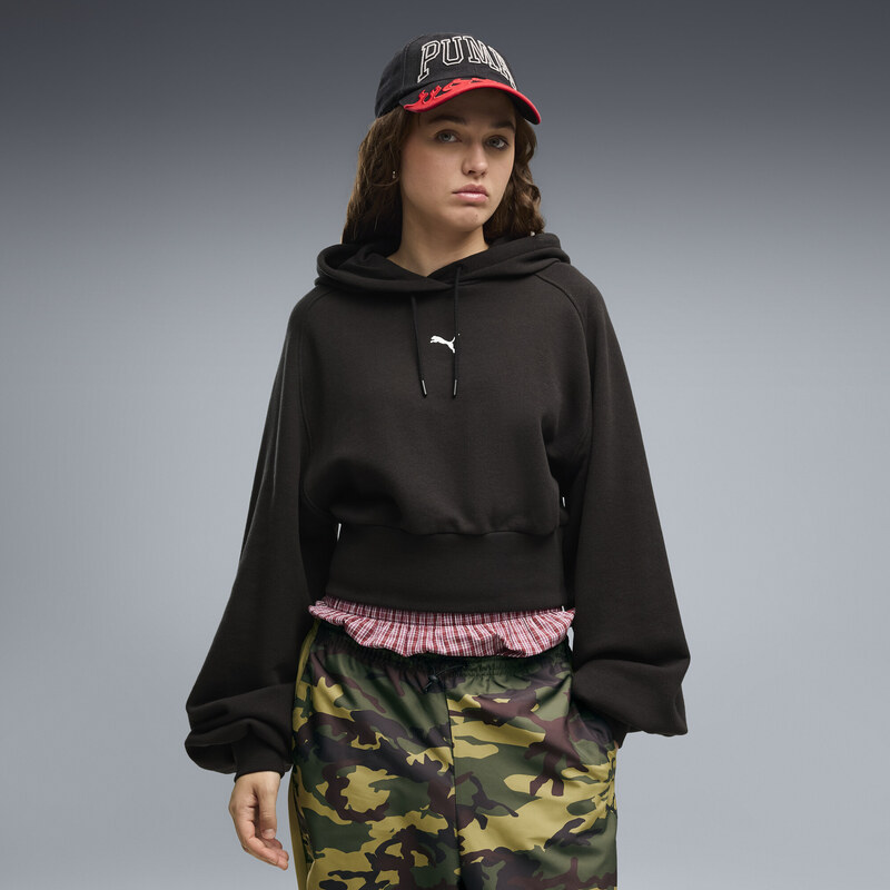 PUMA Essentials Cropped Balloon Sleeve Hoodie Women