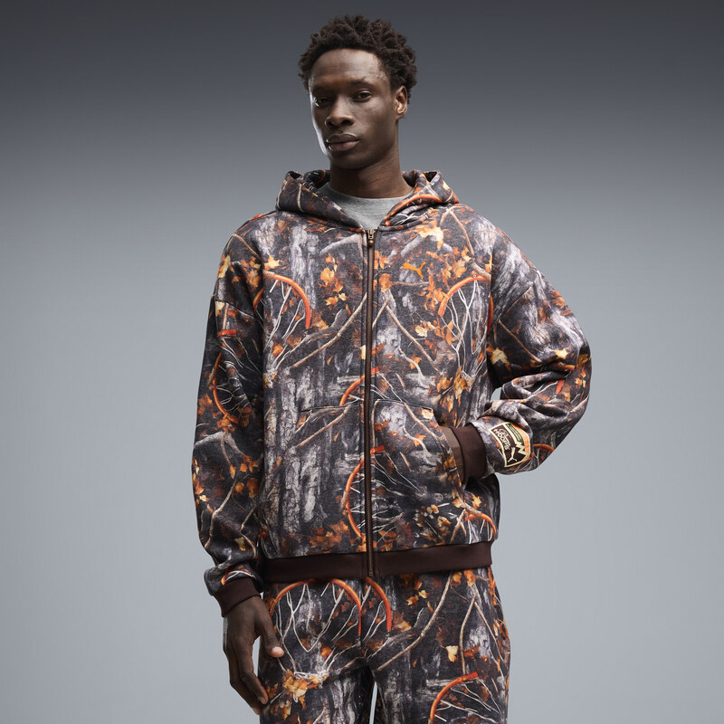 PUMA Dylan Wildcat Printed Relaxed Full-Zip Basketball Hoodie