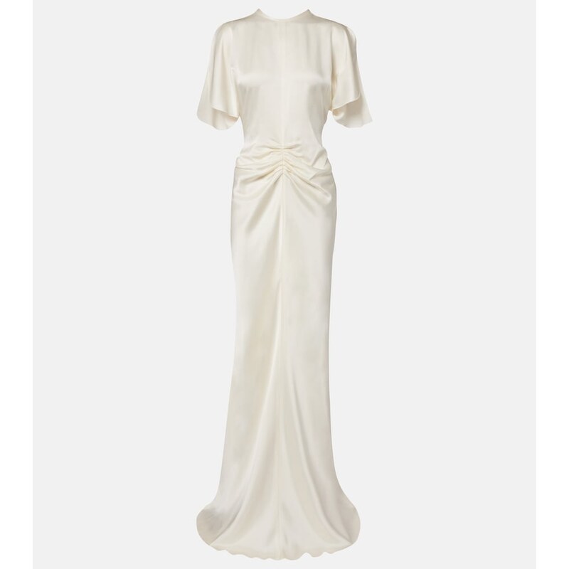 Victoria Beckham Gathered crÃªpe satin gown
