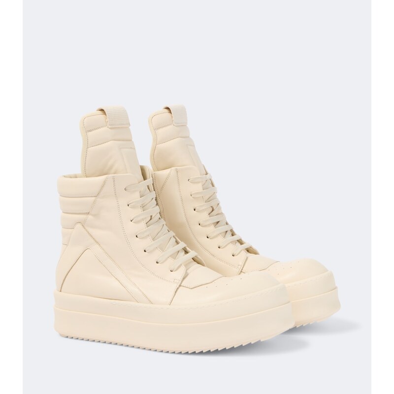 Rick Owens Mega Bumper Geobasket leather sneakers