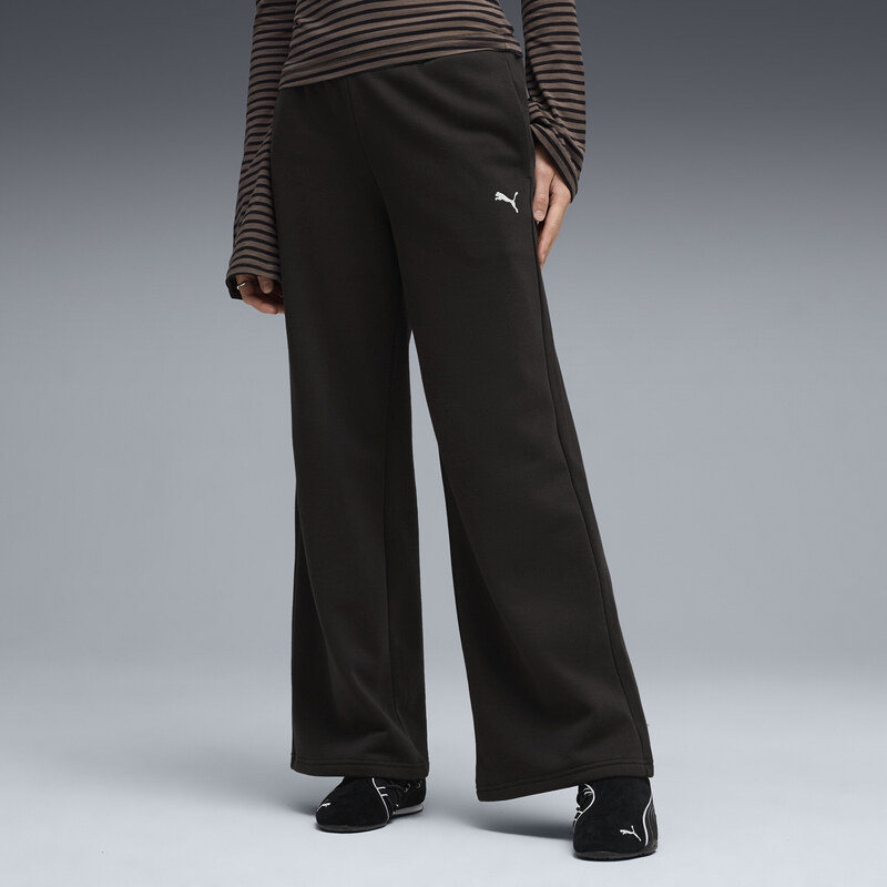 PUMA Essentials Cat Fleece Wide Leg Pants Women