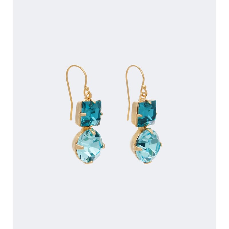 Jennifer Behr Kaiden 18kt gold-plated drop earrings