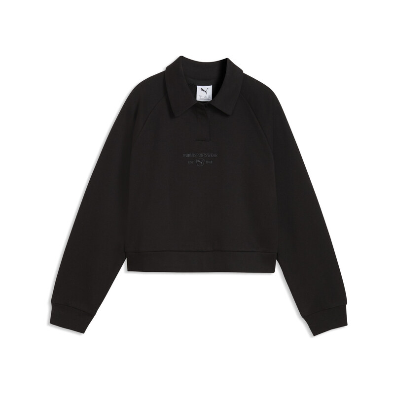 PUMA Class Relaxed Cropped Fleece Sweatshirt Youth