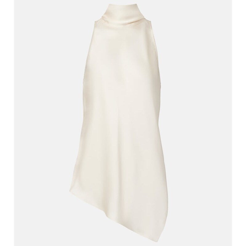 Brunello Cucinelli Asymmetric silk top